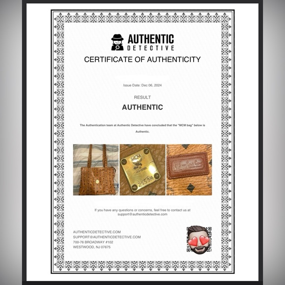 MCM Cognac Monogram Visetos Leather Tote - Picture 16 of 16